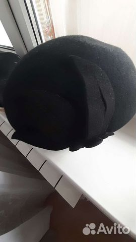 Шапка берет фетровый,черная