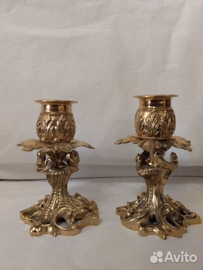 Подсвечник литой бронза 50*50*80мм