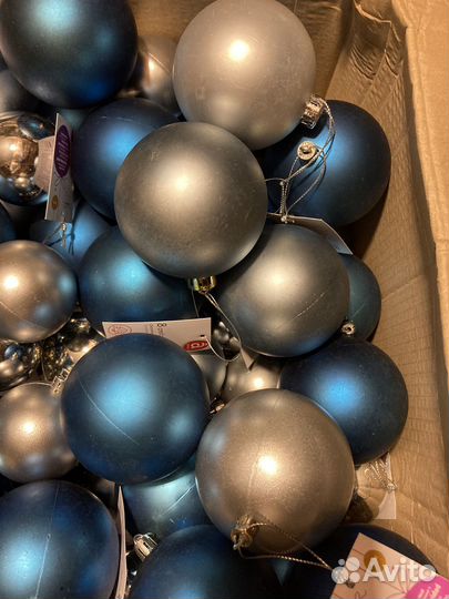 Елочные шары, пластиковые