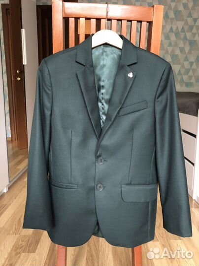 Пиджак школьный зеленый