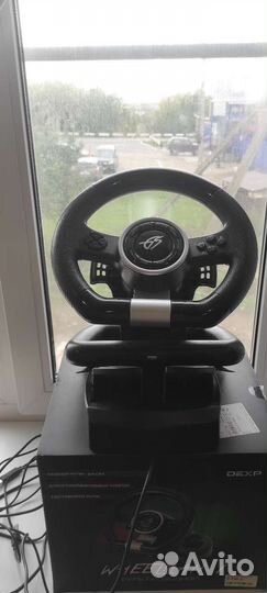 Игровой руль с педалями для пк