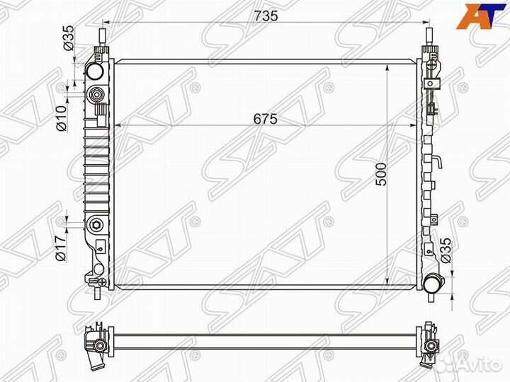 Радиатор охлаждения Шевроле Каптива 2.2 Дизель