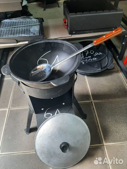 Казан чугунный 6л с печью