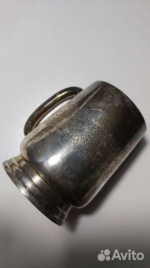 Кружка пивная мельхиор и ситечко