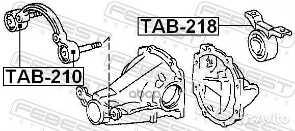 Сайлентблок заднего дифференциала TAB218 Febest