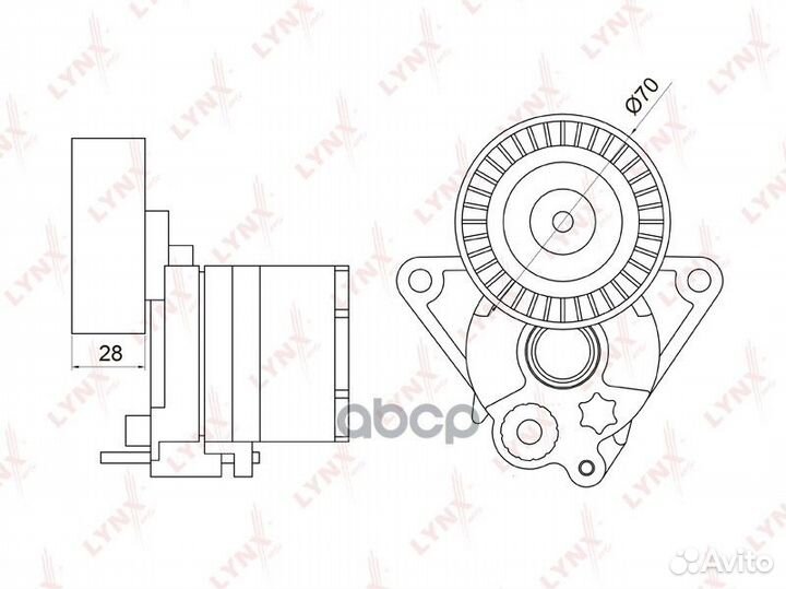 Натяжитель ремня навесного оборудования LCV PT3