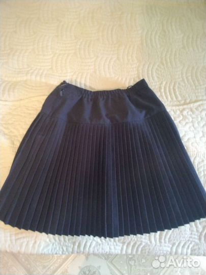 Юбка Школьная синяя 140