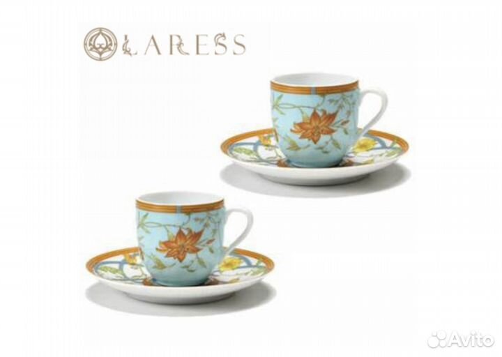 Набор кофейных пар Hermes Siesta 120 мл, оригинал