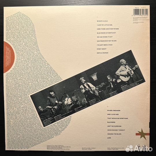 Paul McCartney – Unplugged (Италия 1991г.)