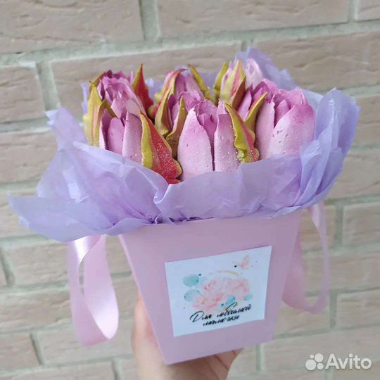 Зефиный букет к 1 сентября Цветы зефирные к школе