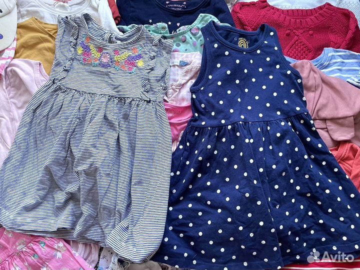 Огромный пакет фирменных вещей на девочку 86 92 98