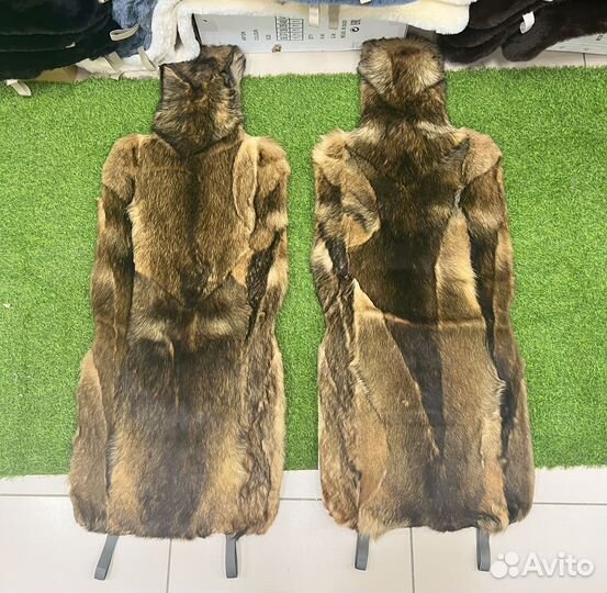 Меховые накидки из натурального волка 2шт