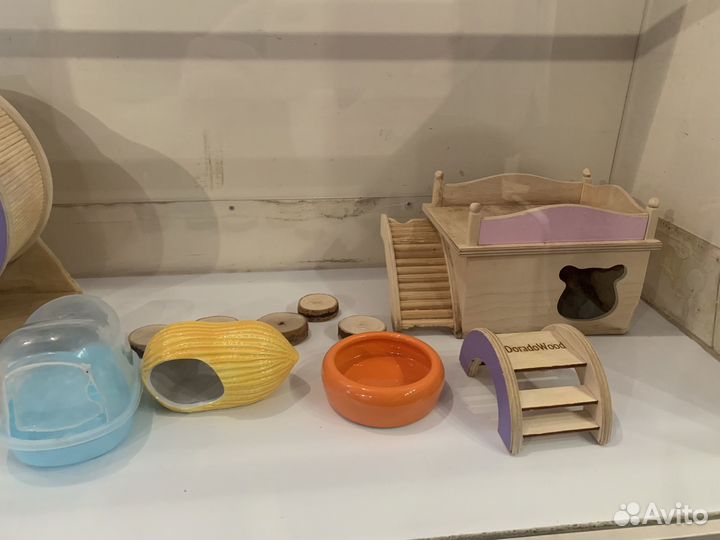 Продам витрину для хомяков и аксессуары