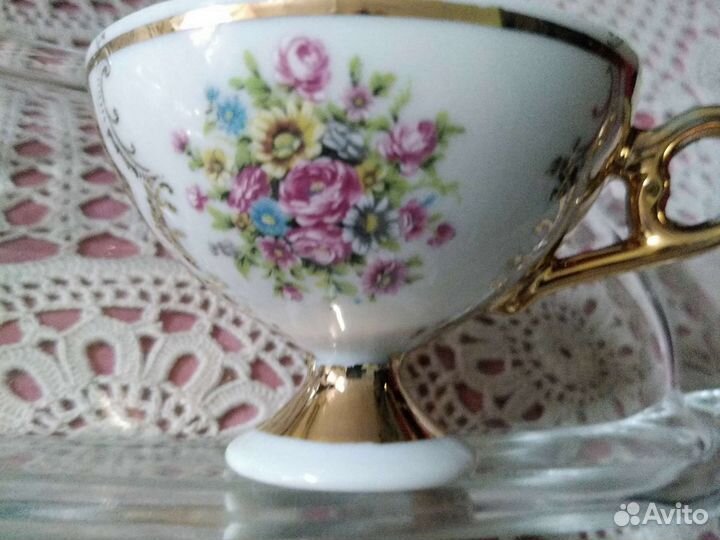 Чашка с блюдцем фарфор