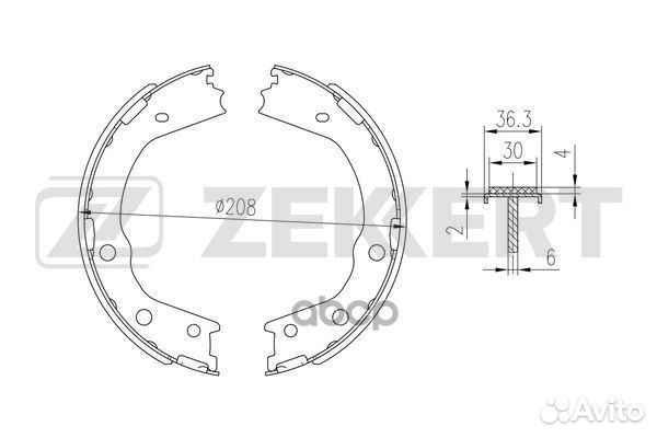 Колодки торм. бараб. задн. Kia Mohave 07- bk-43