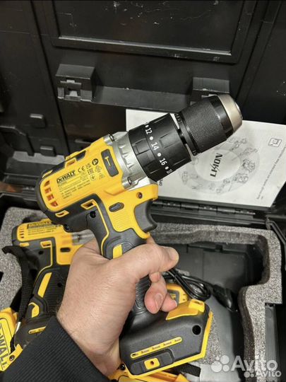 Шуруповерт+гайковерт dewalt набор 2в1