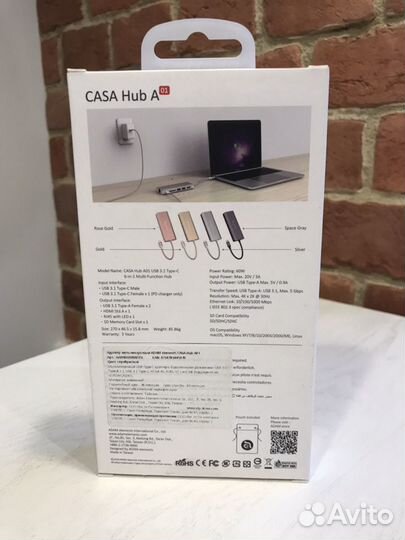 Адаптер Adam Elements casa Hub A01, Type-C Новый