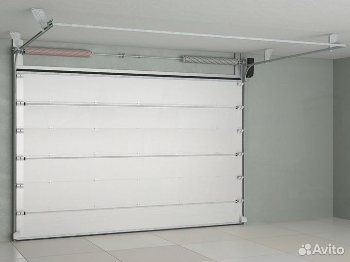 Ворота секционные под ключ