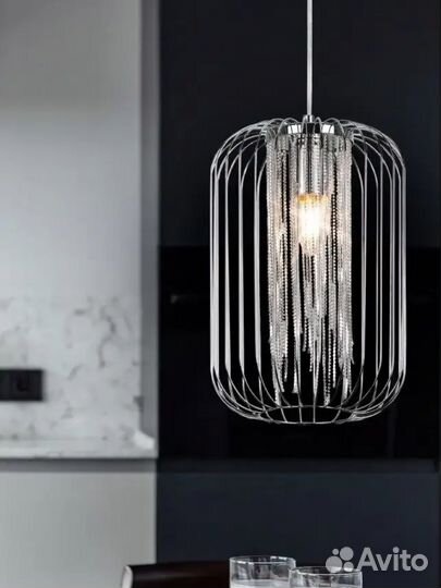 Светильник подвесной потолочный новый цвет серебро