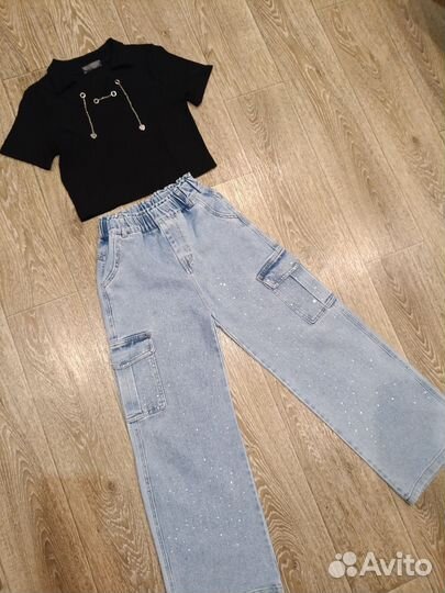 Модный лук на девочку 146