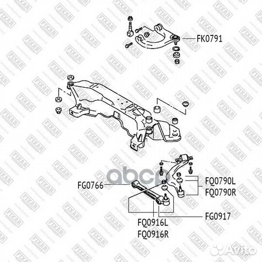 Рычаг подвески передний нижний левый FQ0790L fixar