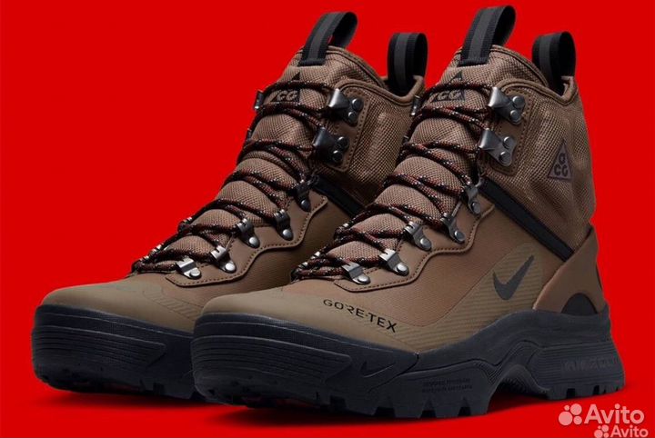 Nike acg air zoom gaiadome gore tex коричневый