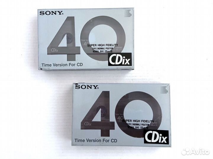 Набор 2 кассеты Sony CDix 40 - зацепы и потертости