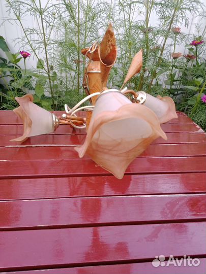 Люстра потолочная СССР бу трех рожковая от