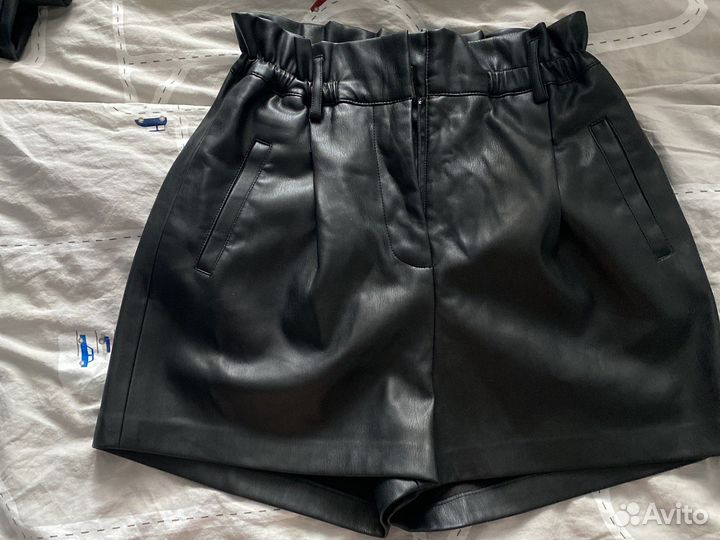Шорты кожаные zolla
