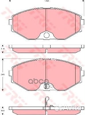 Колодки тормозные дисковые GDB3273 TRW
