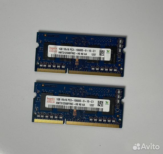Оперативная память Hynix, SO-dimm, DDR3, 1GB