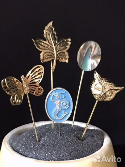 Шляпные булавки винтажные броши