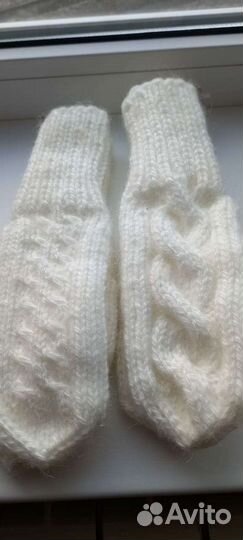 Варежки с натуральным козьим пухом