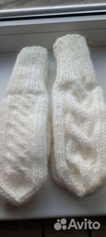 Варежки с натуральным козьим пухом