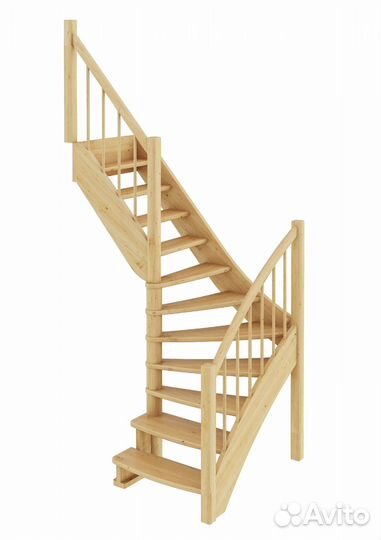 Лестница лс-09м/1 Л сосна (3 уп) под покраску
