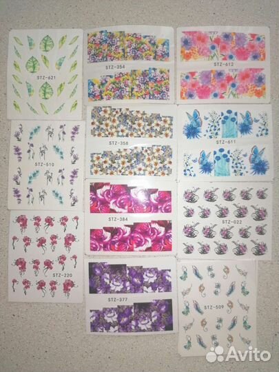 Наклейки (слайдеры) для дизайна ногтей