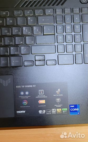 Игровой ноутбук asus tuf gaming f17