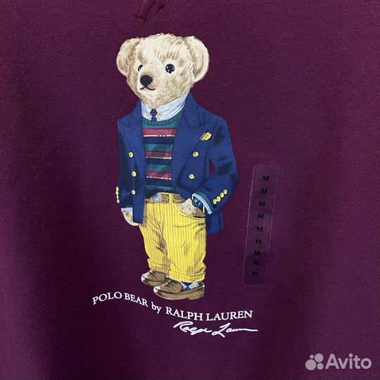 Свитшот Polo Ralph Lauren Bear бордовый оригинал M