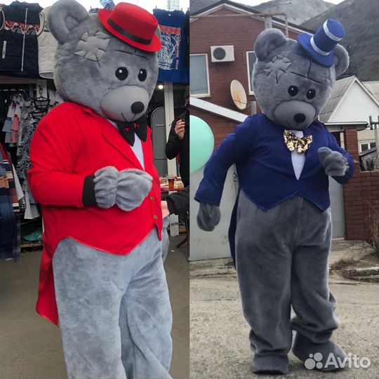 Ростовая кукла Мишка Тедди и Зайка Поздравления