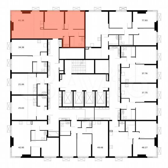 3-к. квартира, 61,4 м², 4/33 эт.