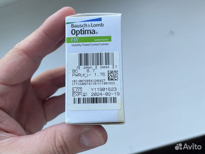 Линзы bausch lomb optima -1.75/8.7