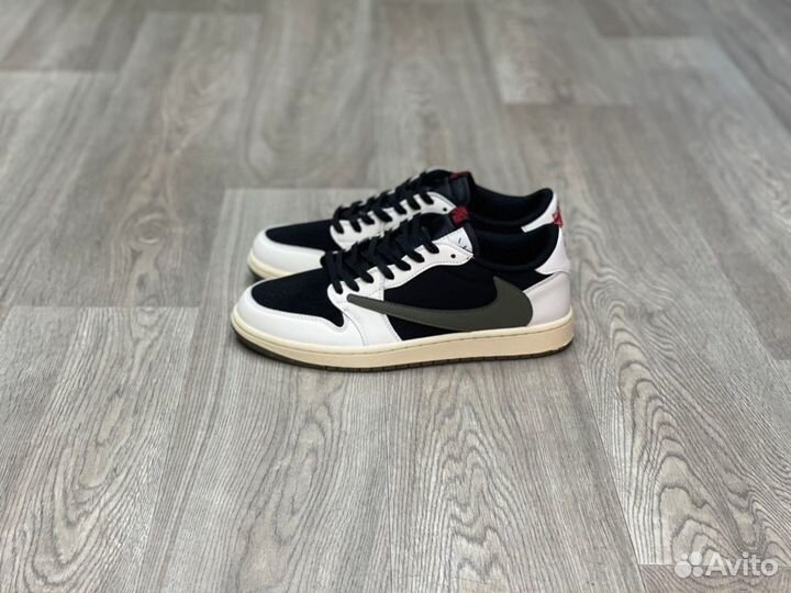 Кроссовки Air Jordan 1 Low Travis Scott Olive