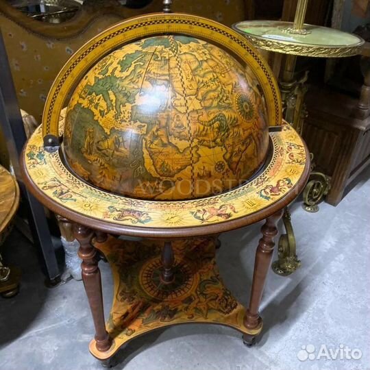 Бар. Глобус. Винтаж. Антиквариат. Мебель из Европы