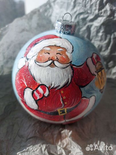 Елочный шар с росписью