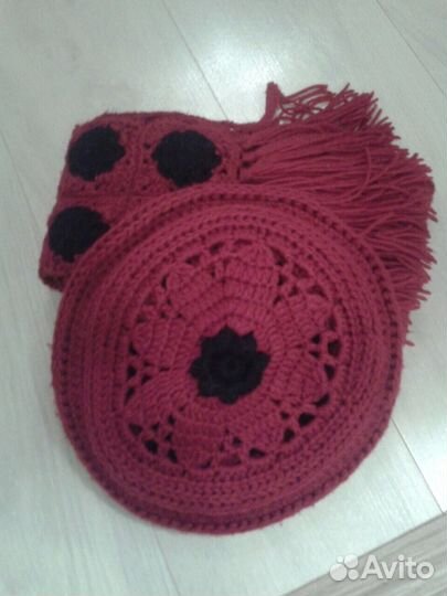 Шапки,Шарфы,Шляпка норковая,вязаный комплект