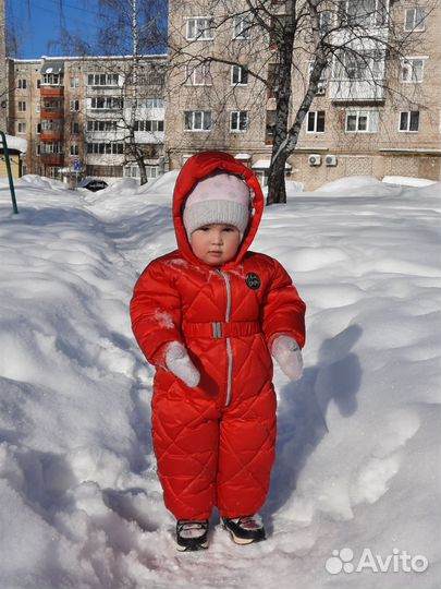Зимний комбинезон для девочки 86