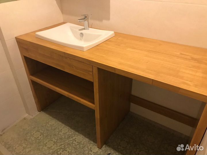 Столешница из дерева ванную
