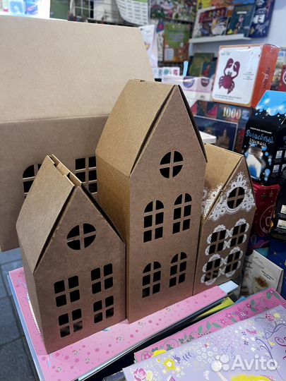 Картонные домики коробки упаковка