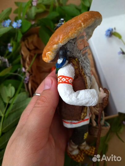 Ватная елочная игрушка бронь