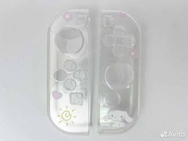 Чехол для Nintendo Switch - Прозрачный (Сердечки)